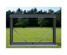 Abri de stockage pour bois, 2,42x0,89x1,56m ProShed®, Anthracite - Accessoires mobilier de jardin
