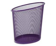 Corbeille à papier en métal Mesh 18 litres - Dimensions : L35,5 x H39 x P20 coloris violet - Corbeille, bac à courrier, poubelle