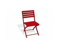 Chaise pliante marius en aluminium rouge 3002 alumob - Mobilier de Jardin