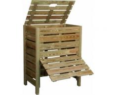 Jardipolys - Composteur en bois avec trappe 400L - Composteurs et poubelles de jardin
