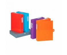 Viquel Lot de 8 boites de classement et archivage en plastique - Dos de 6 cm Multicolore - Boite de rangement
