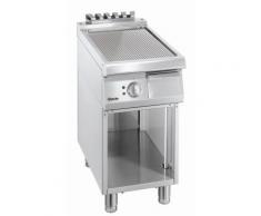 Plaque à snacker électrique avec plaque en acier rainurée avec soubassement ouvert - Grillade et barbecue