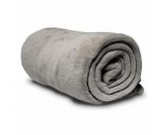 Couverture Polaire Gris Clair 100% Polyester 240x220 - Linge de lit