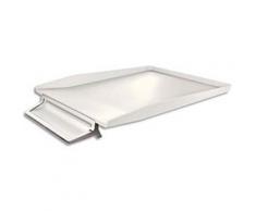 Corbeille à courrier + plumier STYLE en ABS et ZINC. Coloris Blanc - Corbeille, bac à courrier, poubelle