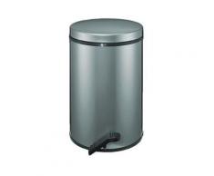 WESCO 117 232-03 POUBELLE À PÉDALE SOFTER 14 L AVEC CONTENANT GALVANISÉ (ARGENTÉ) - Poubelle