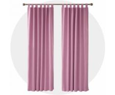 Deconovo Lot de 2 Rideaux de Porte pour Chambre Enfant Garcon Opaque Isolation Thermique Occultant à Pattes 117x183cm Rose - Rideaux et stores