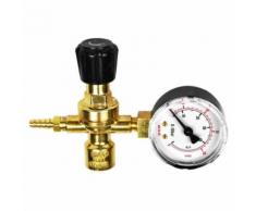 Mano Détendeur MIG Laiton Réducteur de pression 130 bars pour bouteilles gaz Argon/ CO2 jetables et rechargeables - Accessoires pour barbecue et fumoir
