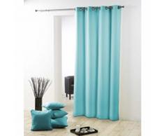 Rideau a oeillets metal 140 x 280 cm polyester uni essentiel Menthe - Rideaux et stores