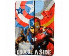 Plaid polaire Captain America Iron Man Les Avengers couverture - Textile séjour