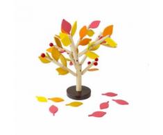 Enfants en Bois pour Bébé Brochage D'Arbre Feuille Créativité Jouët Apprentissage Éducatif Orange WEN201 - Jouet multimédia