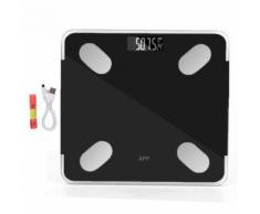 Pèse-personne Intelligente Connecté Avec Smartphone APP Silver Fonction Mesure De Poursentage de Graisse (Noir) - Outils de mesure