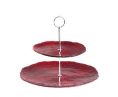 Table Passion - Serviteur 2 Etages Diametre 32 Et 21 Cm Infinity Rouge - vaisselle