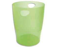 Lot de 3 Corbeilles à papier ECO 15 L vert translucide - Diamètre 26 cm, hauteur 33,5 cm - Corbeille, bac à courrier, poubelle