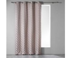 Rideau tamisant 140 x 260 cm jacquard isometric Gris - Rideaux et stores