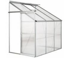 TECTAKE Serre de Jardin Polycarbonate Adossée 2,39 m² + 1 Lucarne - Matériel pour serre et semis