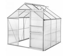 TECTAKE Serre de Jardin Polycarbonate 3,7 m² + 1 Lucarne - Matériel pour serre et semis