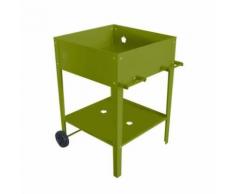 Carré potager sur pieds - 55 x 55 x 80 cm - Vert - Jardinières et bacs