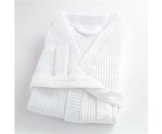 LINANDELLE - Peignoir coton nid d'abeille KIM Blanc 6XL - Linge de bain