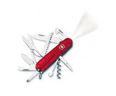 Couteau Suisse de Poche - 21 Pieces - Victorinox Huntsman Lite - 1.7915.T - Rouge Transparent - Couteau