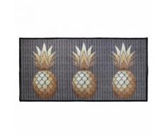 tapis deco rectangle 57 x 115 cm imprime trio ananas - Tapis et paillasson