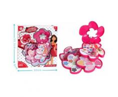 Coffret maquillage véritable 4 étages en forme de fleur - Maquillage