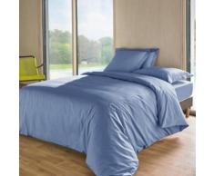 Housse de couette TUTTI TEMPO 140 x 200 cm Bleu faïence - Linge de lit