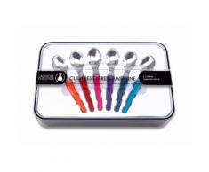 Coffret de 6 cuillères à Expresso Manche Tarrerias Bonjean Laguiole Evolution Multicolore Acidulé - Café et thé