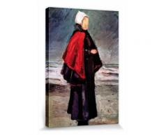 Vincent Van Gogh Poster Reproduction Sur Toile, Tendue Sur Châssis - Femme De Pêcheur Sur La Plage, 1882 (30x20 cm) - Décoration murale
