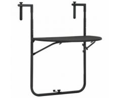 vidaXL Table de balcon Marron 60x64x83,5 cm Plastique Aspect de rotin - Mobilier de Jardin