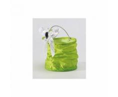 10 petit lampion froissé vert anis - Article de fête