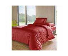Housse de couette TUTTI TEMPO 140 x 200 cm Cranberry - Linge de lit