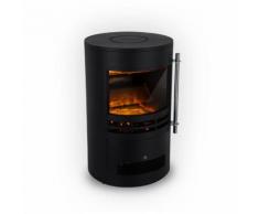 Klarstein Brixen Cheminée électrique effet flammes 3D - chauffage réglable 900W / 1800W - noir - Cheminées, poêles