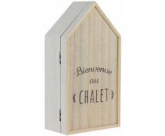 The Home Deco Factory - Boite à clés en bois Bienvenue au chalet - Boite de rangement