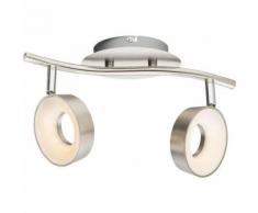 Spot led en nickel mat 19x30xcm globo lighting 56132-2 - Appliques et spots