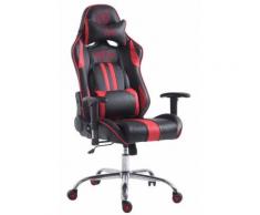 Fauteuil de bureau Gamer Limit V2 en similicuir , Noir / Rouge/sans repose-pieds - Sièges et fauteuils de bureau