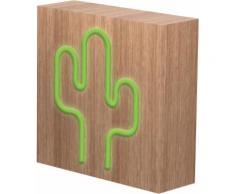 Lampe-enceinte ColorLight Néon cactus avec charge induction taille L Co - Enceinte sans fil