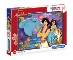 Puzzle 60 pieces aladdin avec jasmine le genie de la lampe et le singe abu et le tigre rajah - enfant dessin anime disney - Autre Puzzle
