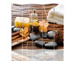 Feeby Cloison amovible décorative Paravent pivotant 5 pans, Accessoires spa 180x180 cm - Objet à poser
