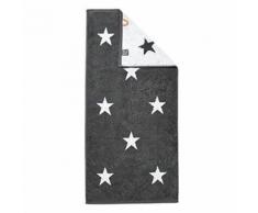 DONE Daily Shapes STARS Serviette de toilette 50x100cm - Anthracite et Blanc - Gants - Sorties de bain - Serviettes