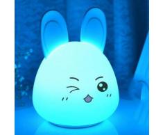 Expression lapin animal cadeau LED mignon Veilleuse avec silicone meilleurs enfants cadeau_onaeatza119 - Équipements électriques domotique