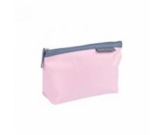 Trousse cosmetique unie rose poudré microfibre l21.5cm douceur d'int vitamine Rose poudre - Trousses de toilette