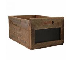 Casier en bois brut petit modèle 45 cm - Boite de rangement