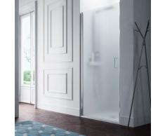 Samo - Porte de douche pivotante 77 - 80 cm profilés chromé brillant verre transparent version Gauche - POLARIS - Installations salles de bain
