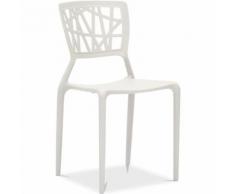 Myfaktory - Chaise design vento blanc - Mobilier de Jardin