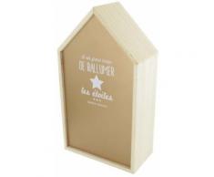 The Concept Factory - Boîte à clés en bois Maisons Marron - Boite de rangement