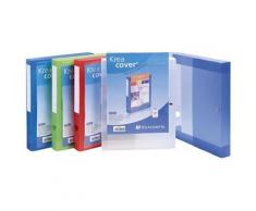 Boîte Exacompta classeur à Pression Dos 4cm Kreacover Transparent assorties - Boîte de classement