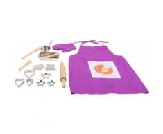 Small Foot set de cuisson avec tablier Projunior bois/acier 17 pièces - Cuisine créative