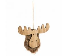 Décoration en bois pour sapin de Noël Renne - Marron - Objet à poser