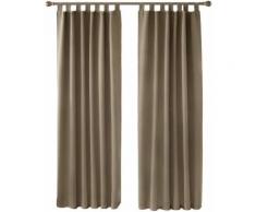Deconovo Lot de 2 Rideaux Taupe Occultants Thermique Isolants à Pattes Rideau Chambre Enfant 140x290cm - Rideaux et stores