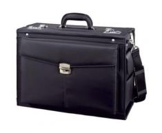 Alassio Valise de pilote ROCCA , microfibre, noir - Conférencier, porte document